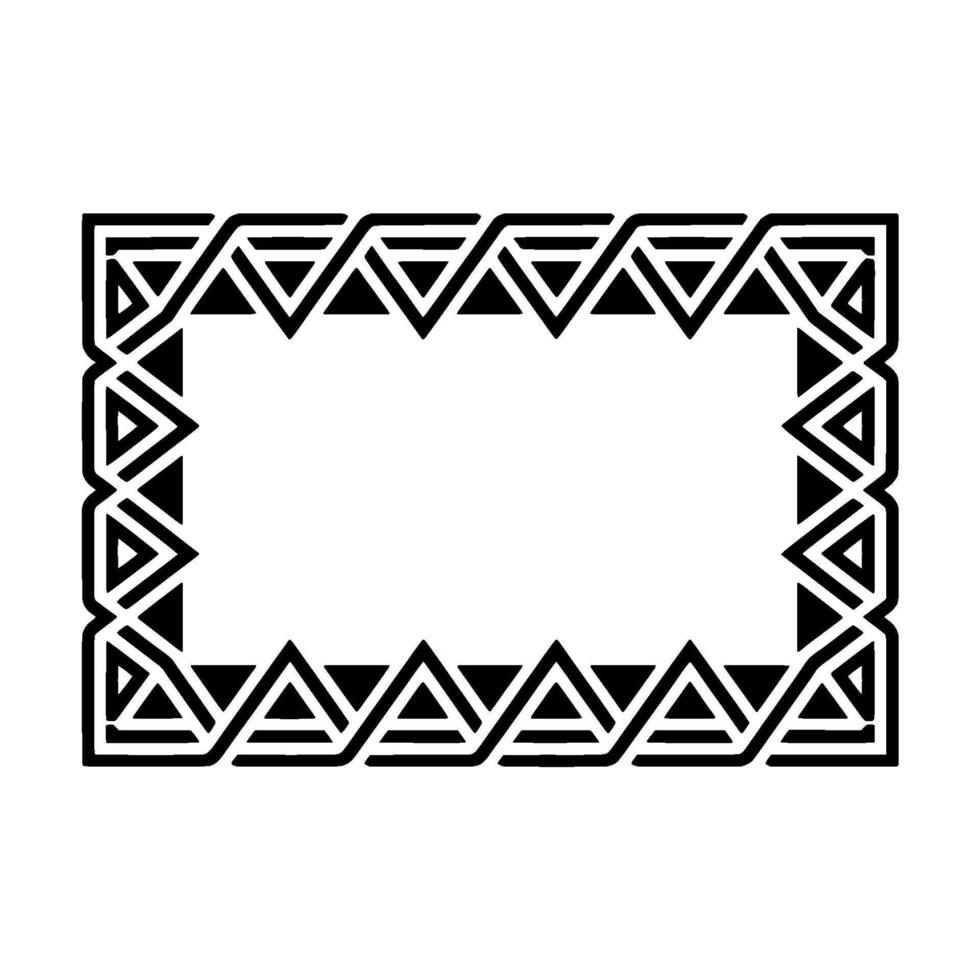 Geometric Deco Frame, Minimalist, Blank Space vector