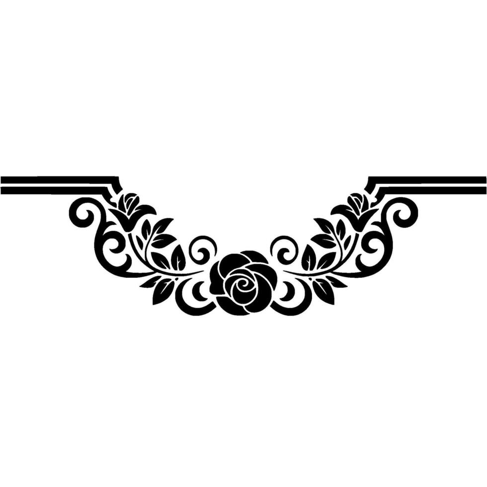Elegant Floral Border, Vintage, Decorative Element - Framing vector
