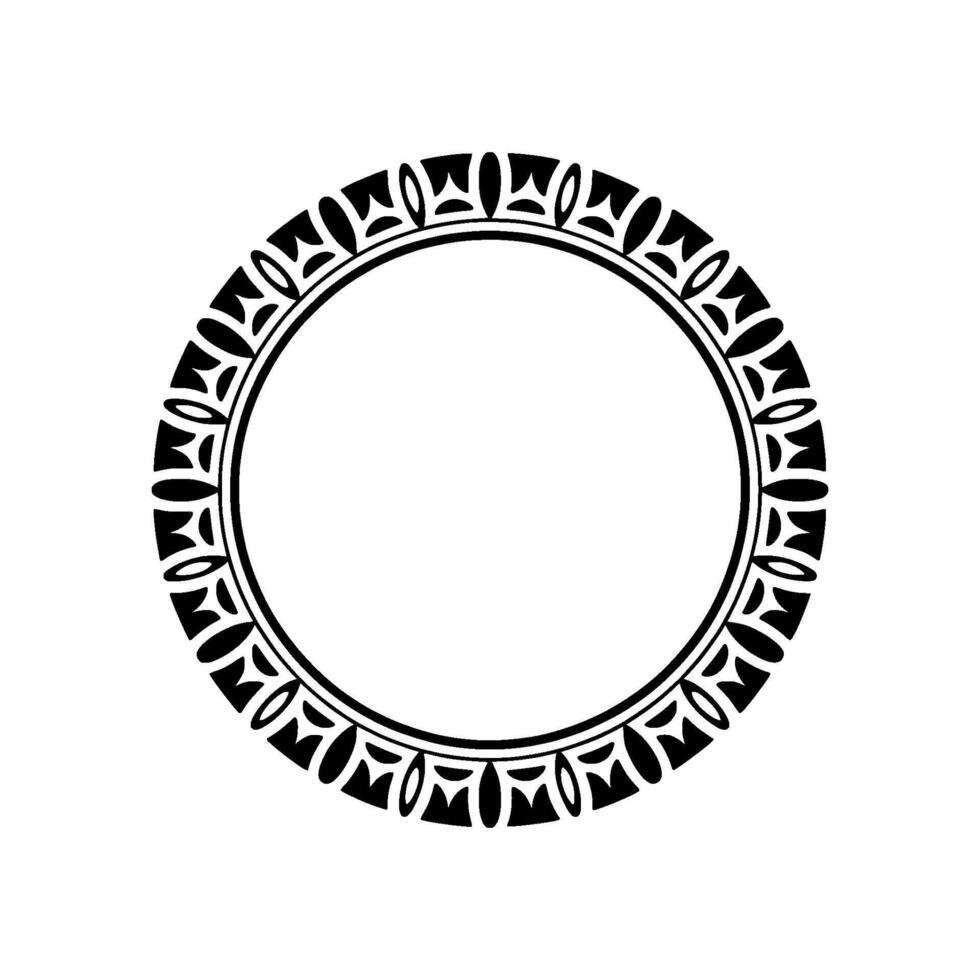 Intricate Tribal Circle Border, Vintage Aesthetic vector