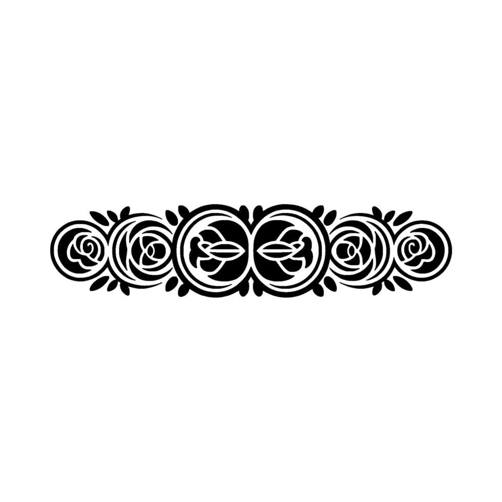 Elegant Celtic Floral Border, Vintage, Decorative vector