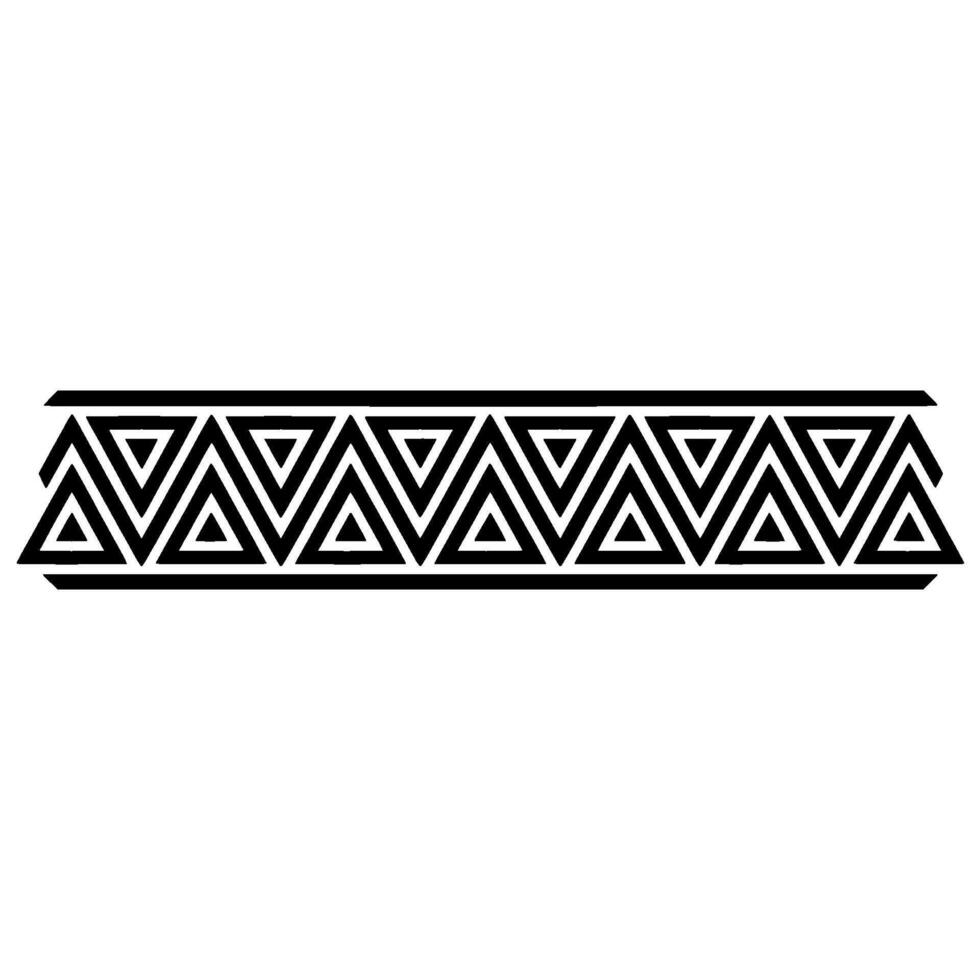 Geometric Deco Border, Minimalist, Triangles - Pattern vector