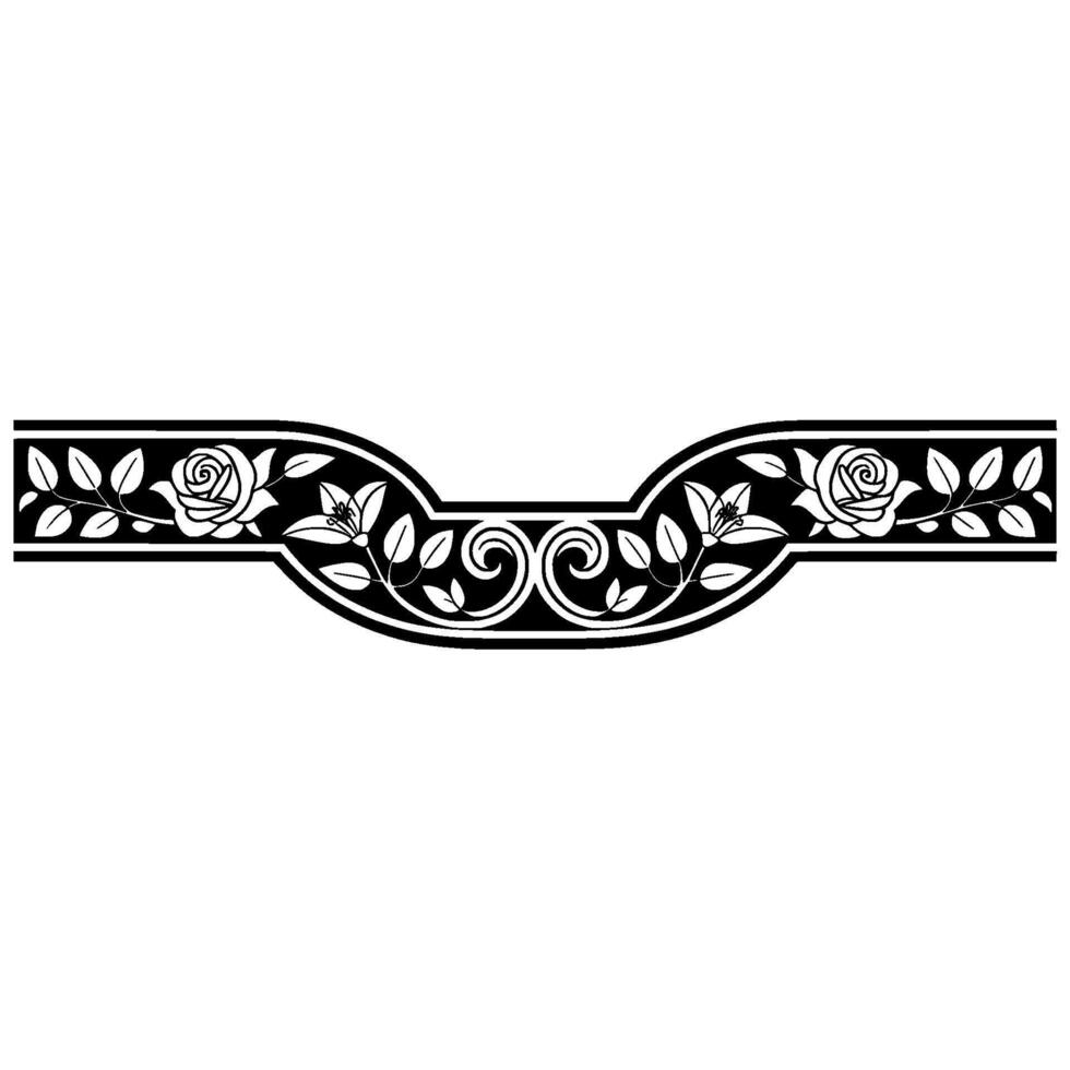 Elegant Floral Border, Vintage, Decorative Element, Vintage style vector