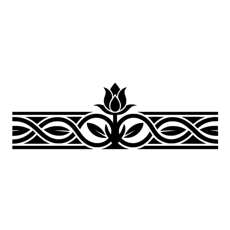 Intricate Floral Border, Celtic, Vintage Ornamentation - Ornament vector