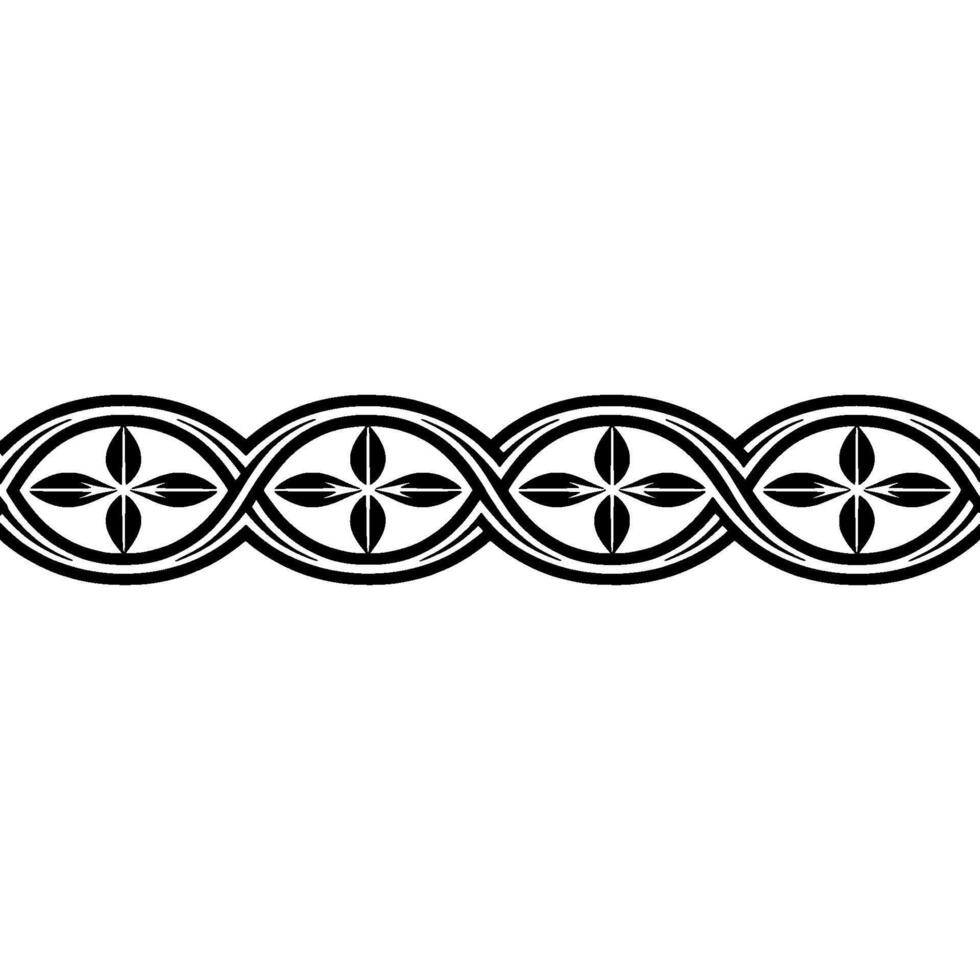 Intricate Celtic Knot Border, Elegant, Vintage Motif, Pattern vector
