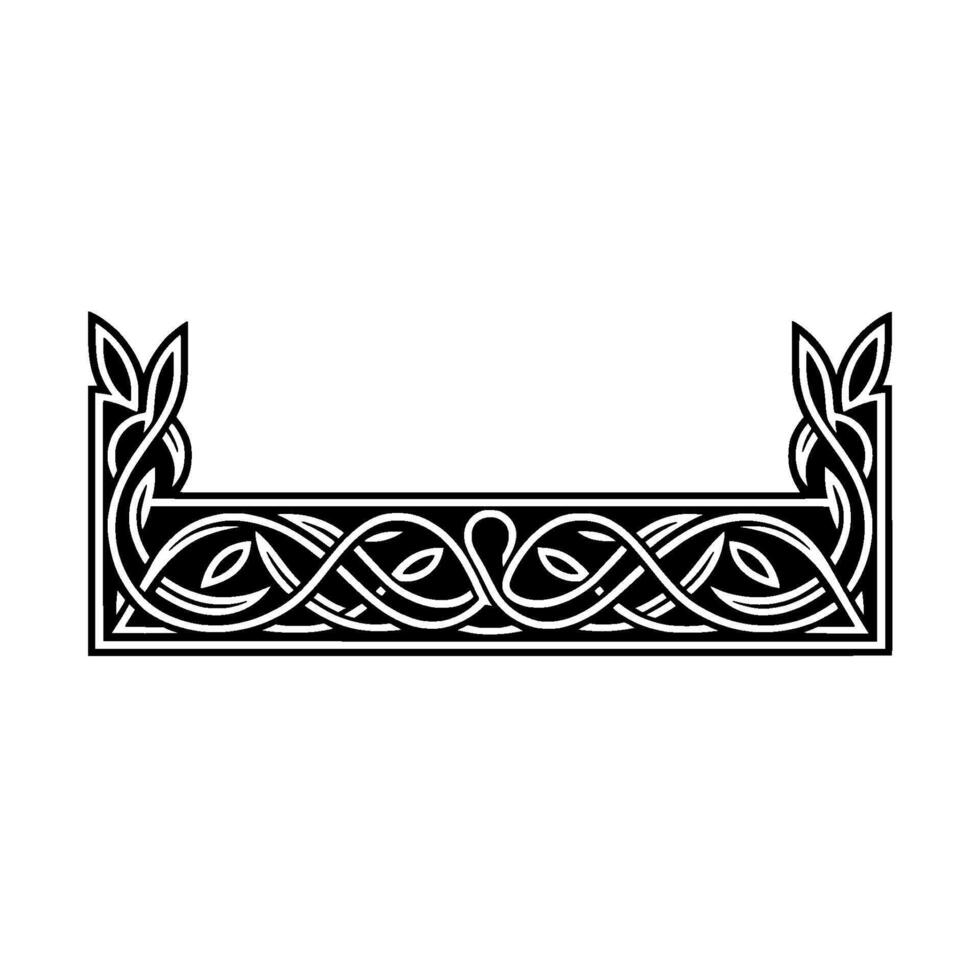 Intricate Celtic Border, Vintage, Ornamental Detail, Linear vector