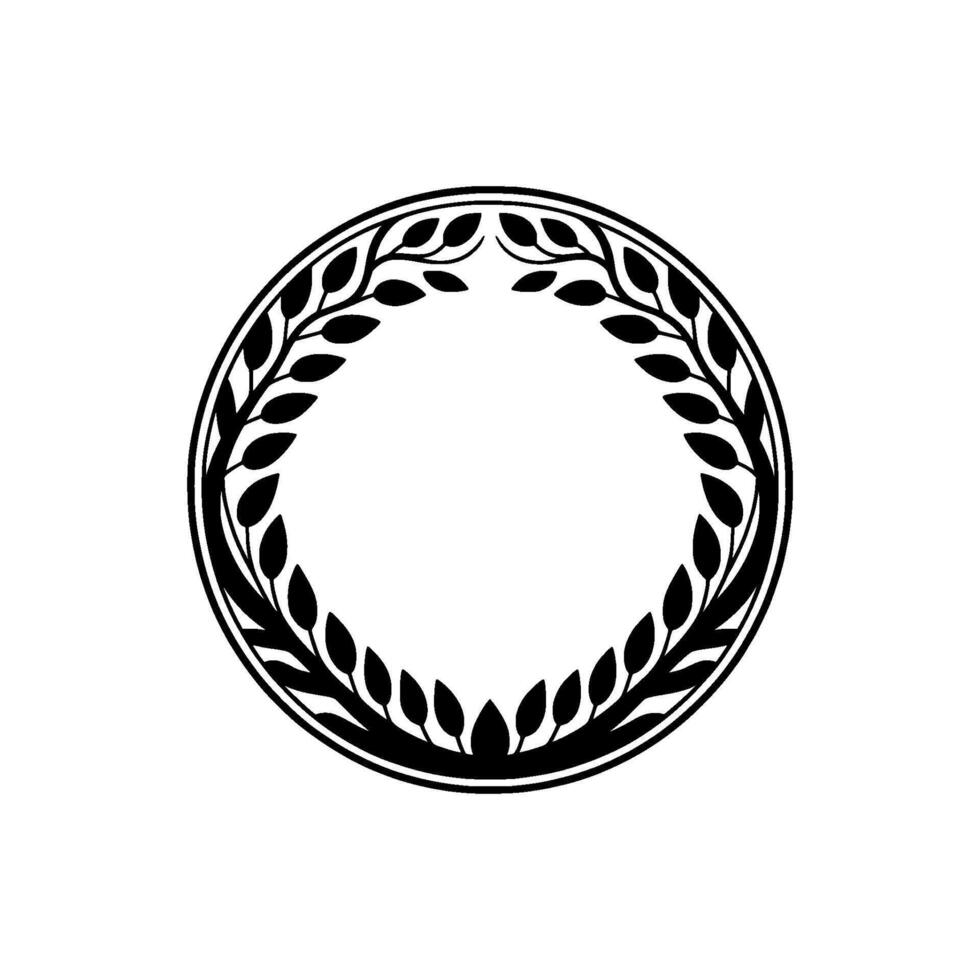 Elegant Laurel Wreath Border, Vintage, Emblem vector