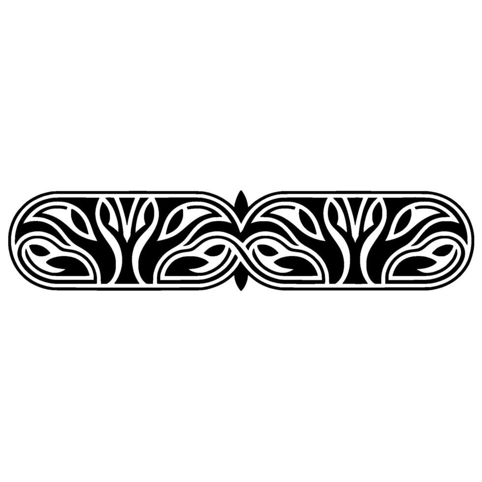 Elegant Botanical Divider, Vintage Ornamentation vector