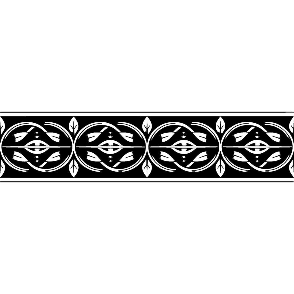 Stylized Silver Celtic Border, Intricate vector