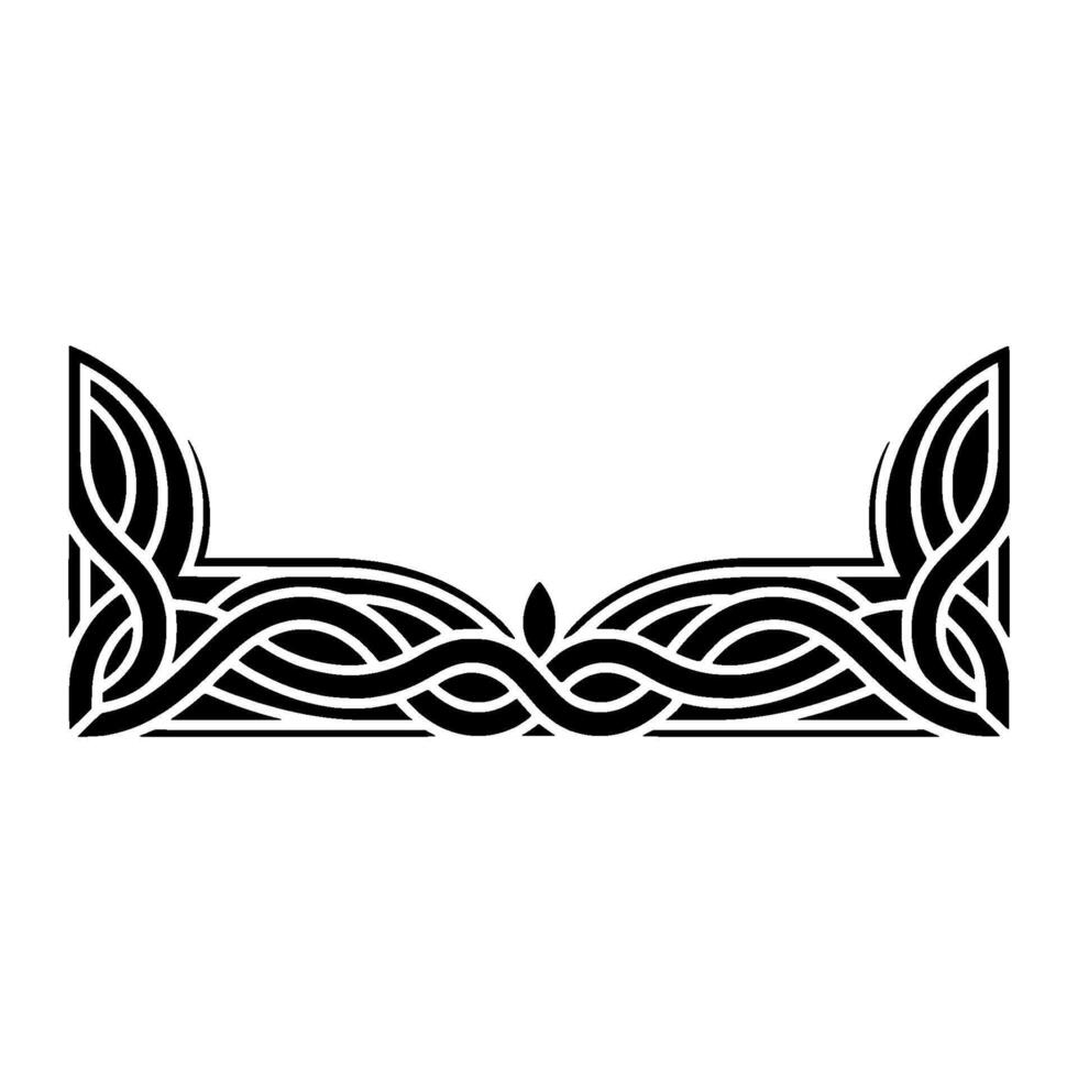 Intricate Celtic Border, Elegant Ornamentation, Vintage, Pattern - Ornament vector