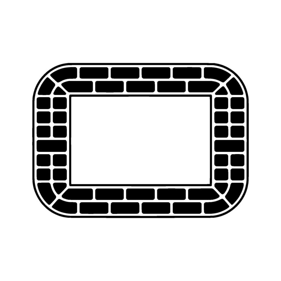 Minimalist Stadium Outline, Modern vector