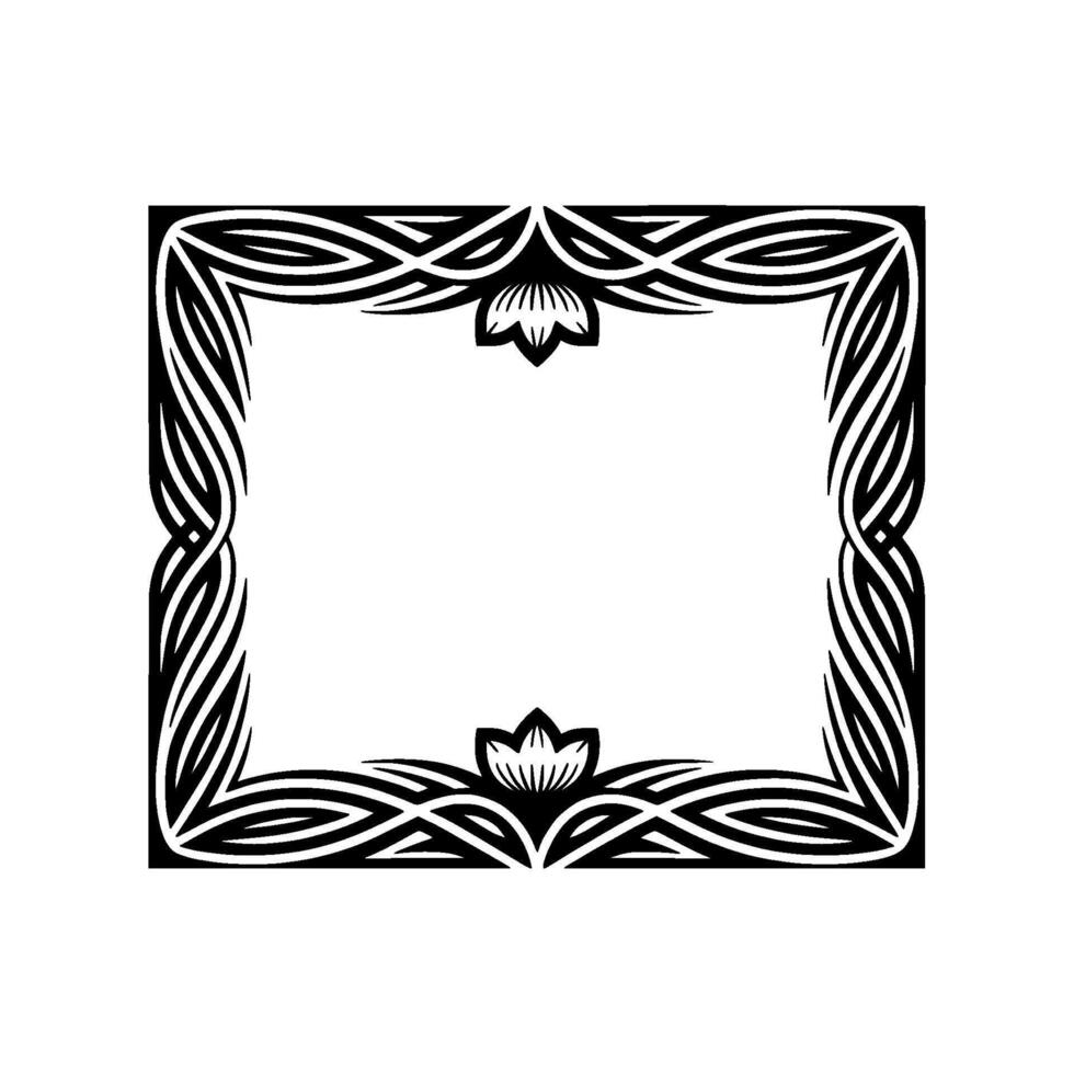 Intricate Celtic Frame, Floral Centerpiece, Vintage vector