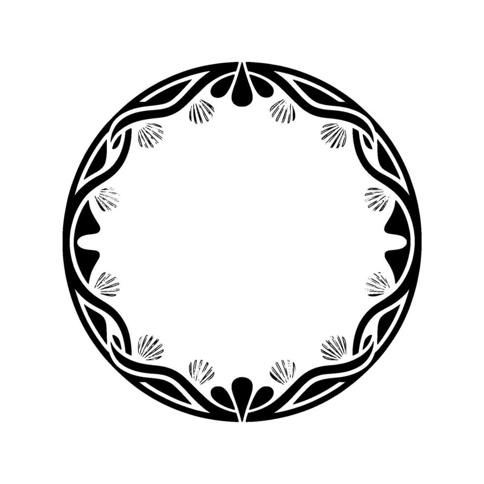 Art Nouveau Floral Frame, Elegant Border, Decorative - Art nouveau vector