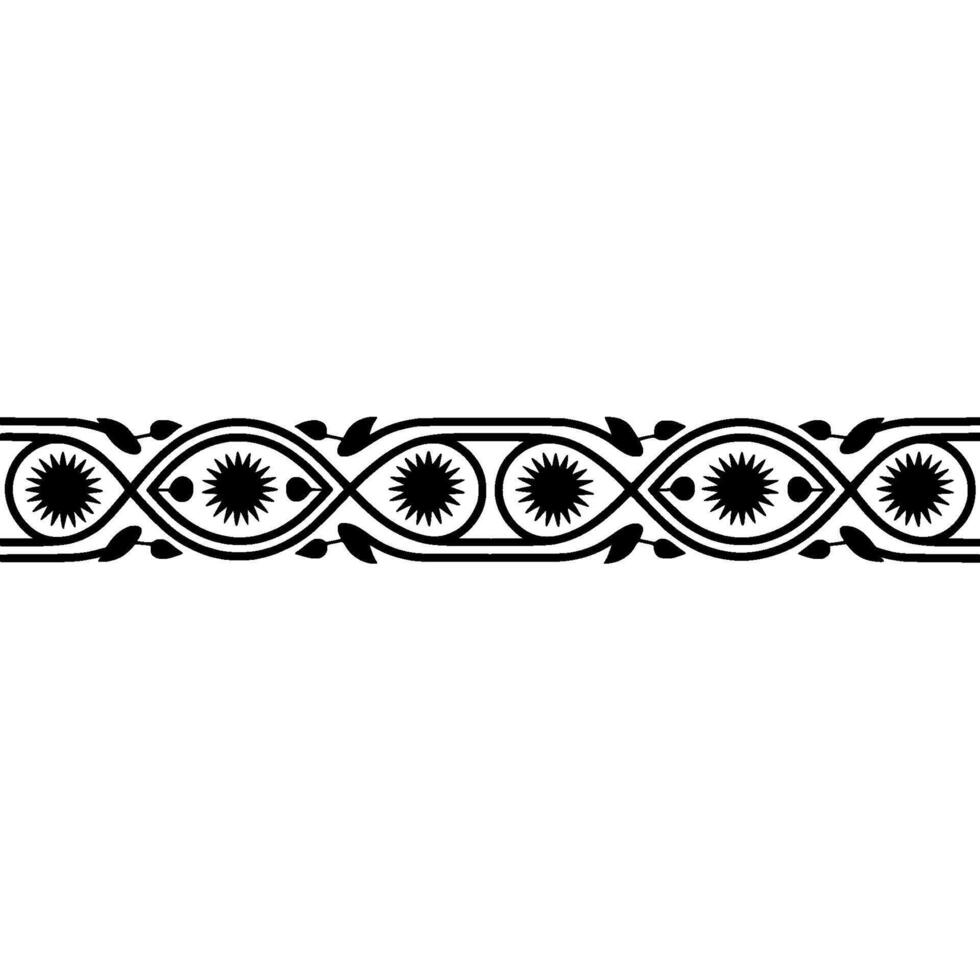 Intricate Ornamental Border, Vintage, Stylized Elements vector