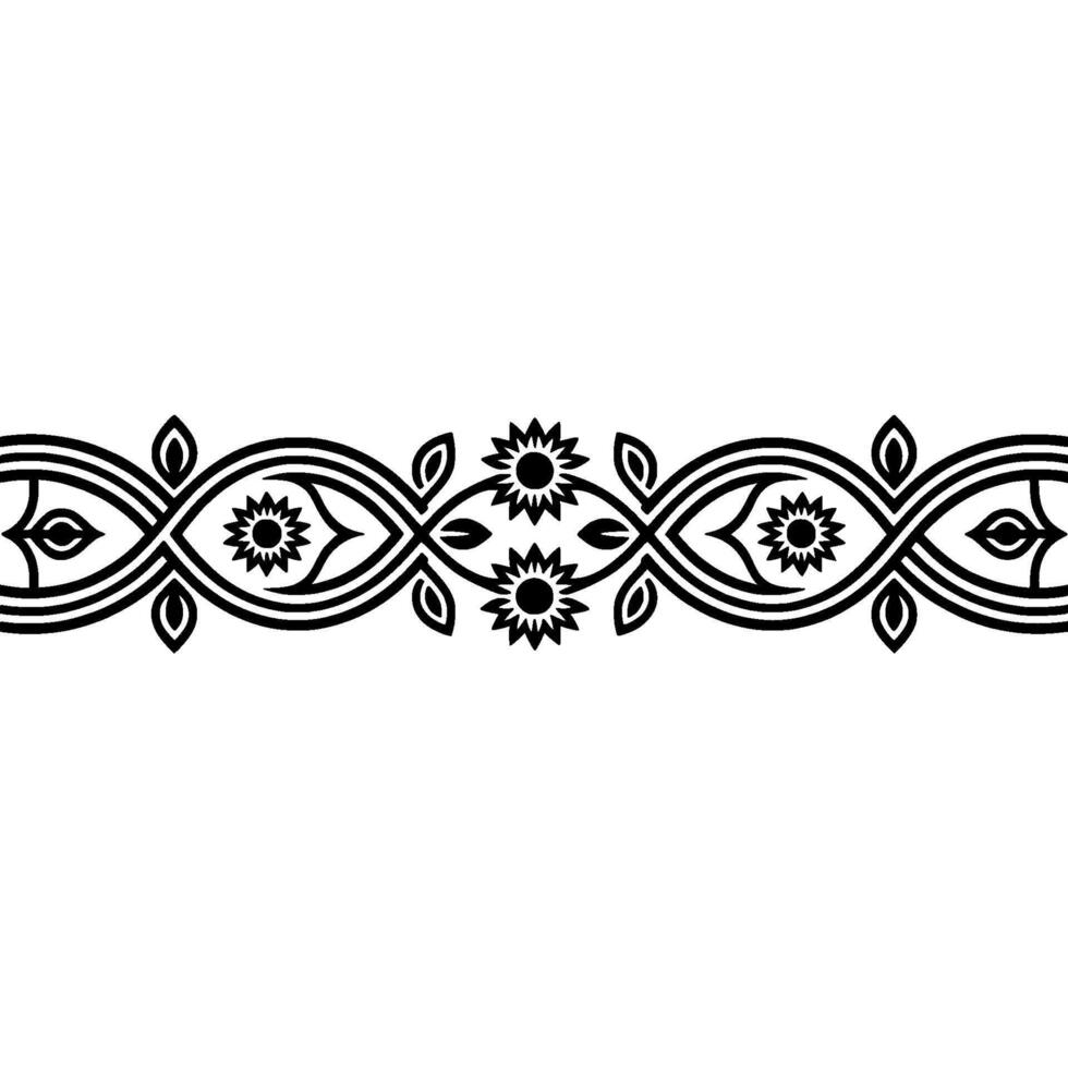Intricate Floral Border, Stylized, Vintage Aesthetic vector