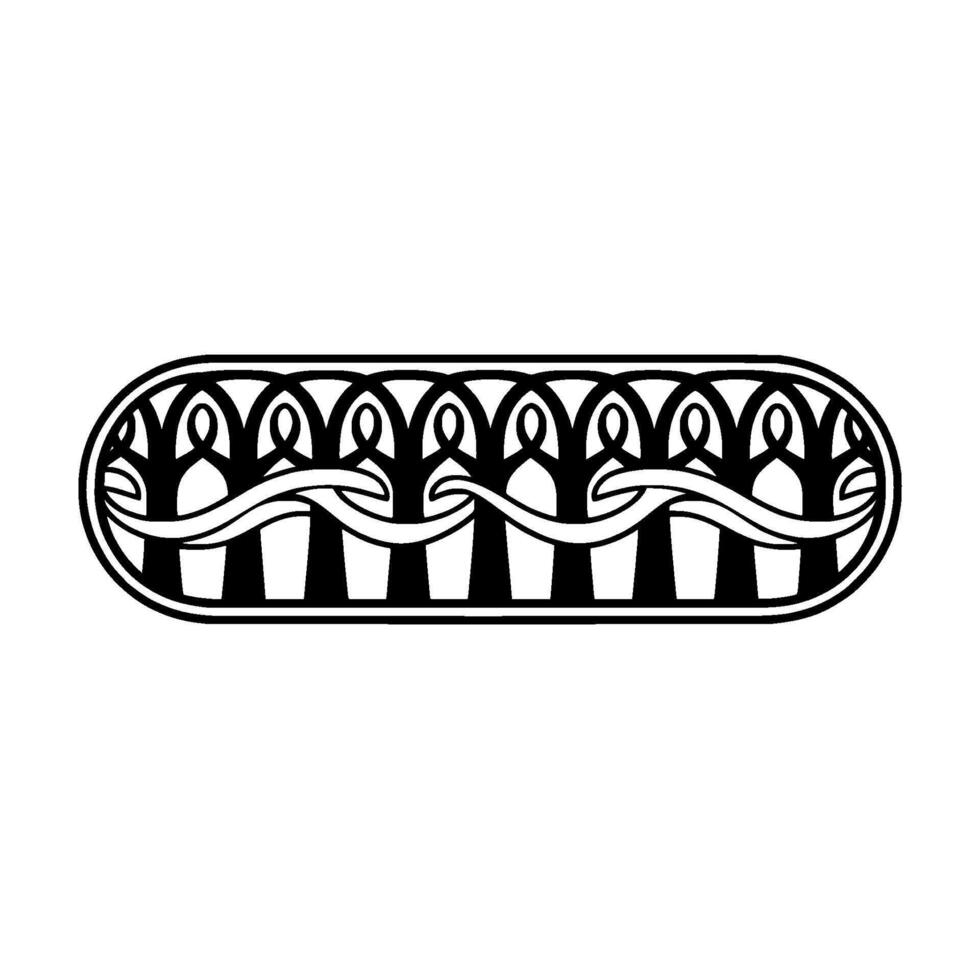 Celtic Knot Border, Elegant, Minimalist Motif vector
