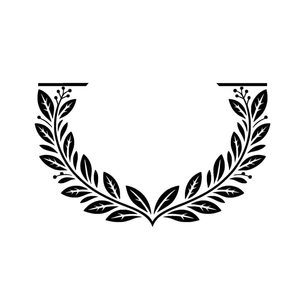 Elegant Laurel Wreath, Minimalist, Award Recognition vector