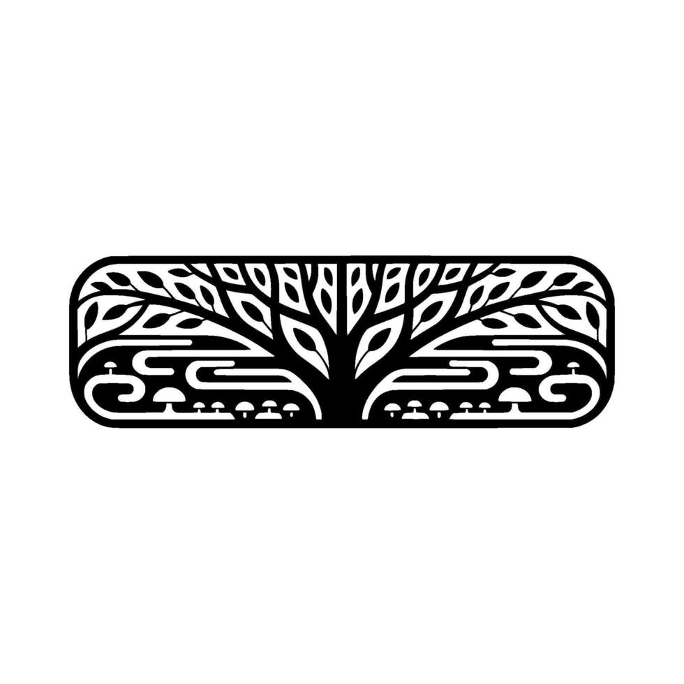 Intricate Tree Emblem, Celtic, Minimalist vector