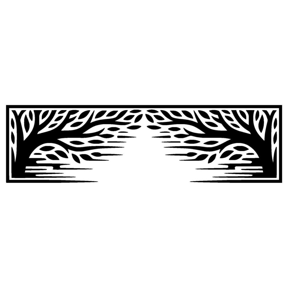 Stylized Tree Archway, Minimalist Silhouette vector