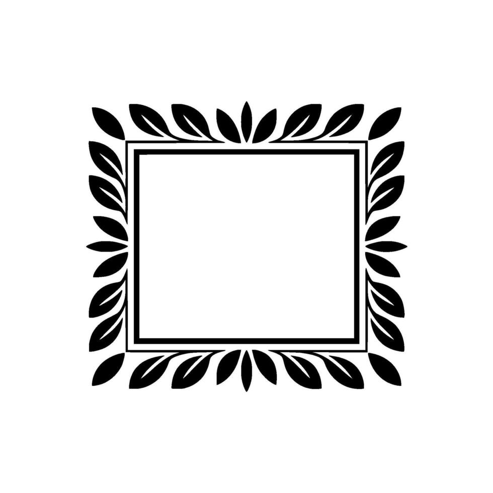 Elegant Botanical Frame, Minimalist - Decorative - Floral vector
