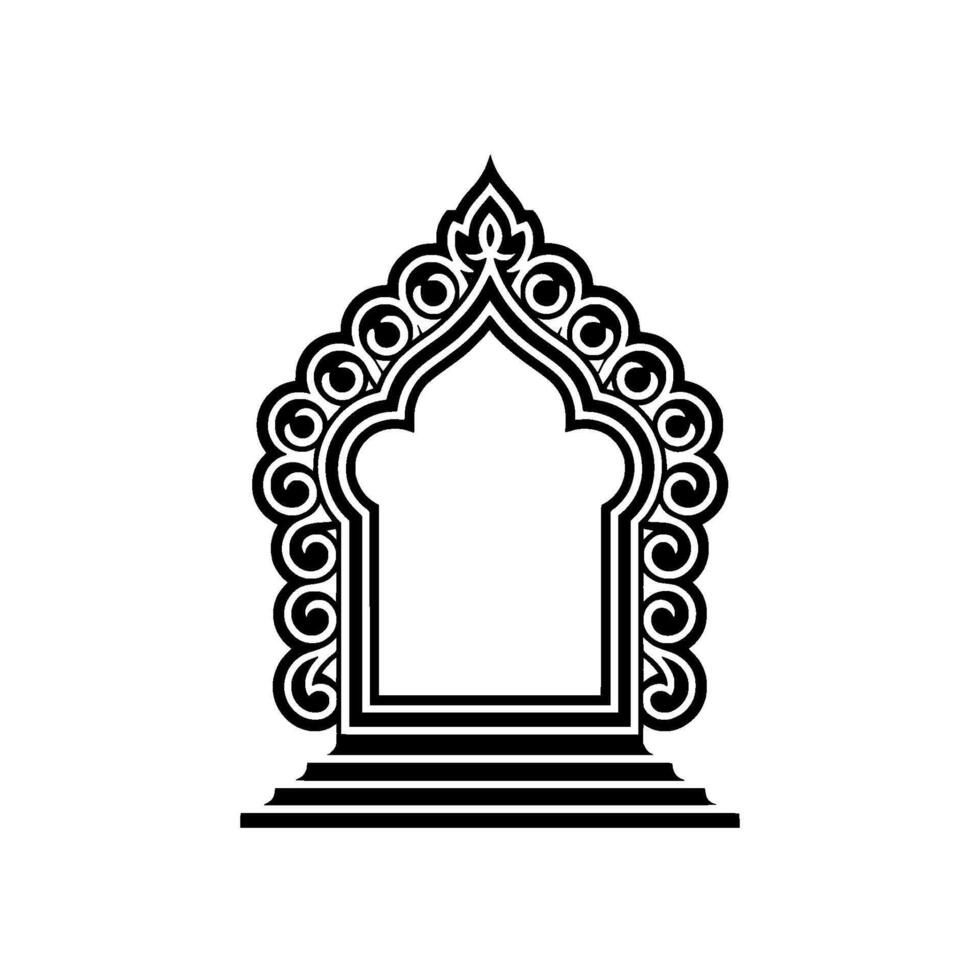 Intricate Archway, Islamic Ornamentation, Minimalist - Arch vector