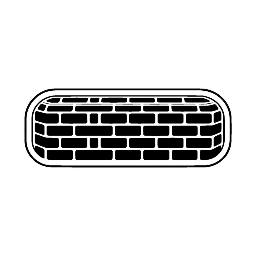 Minimalist Brick Outline, Modern Geometric vector