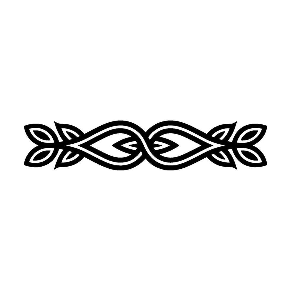 Intricate Celtic Border, Elegant Line Art - Ornament vector