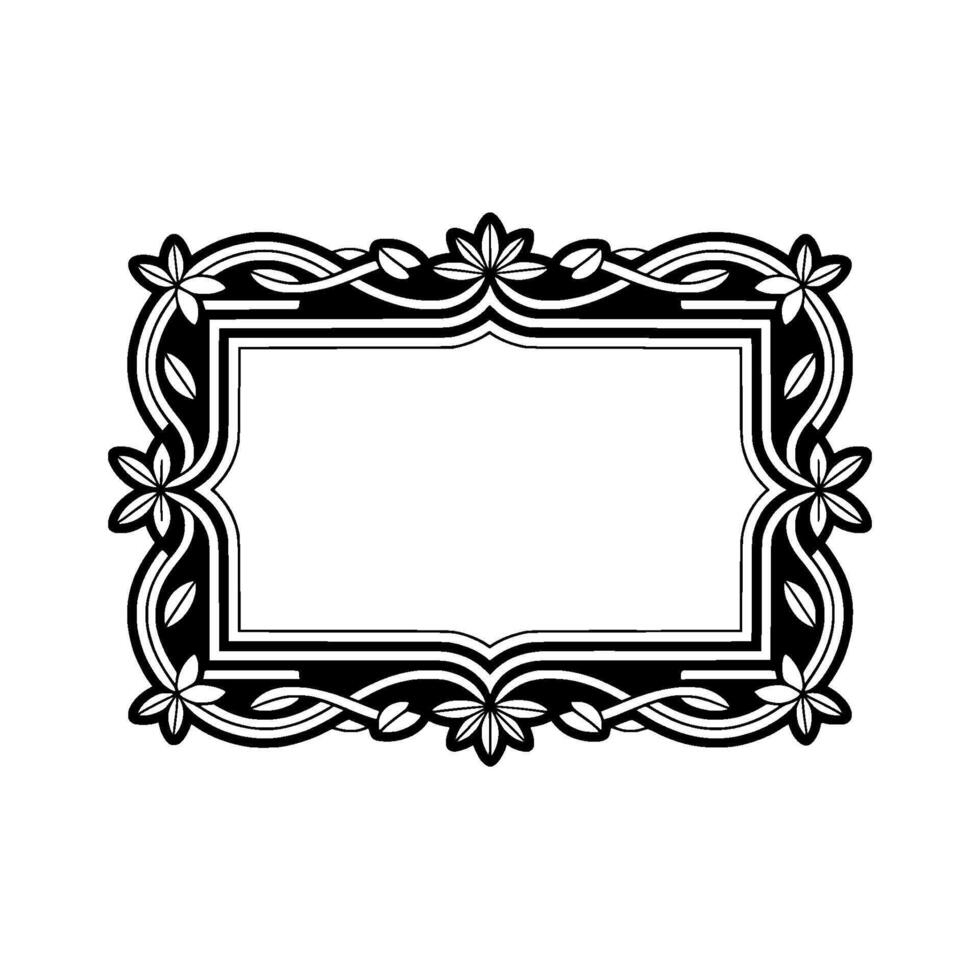 Elegant Botanical Frame, Vintage, Decorative Border, Victorian vector