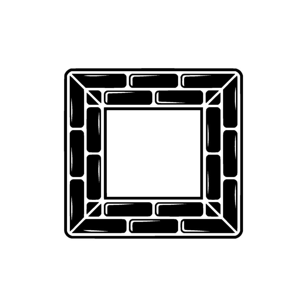 Geometric Frame, Minimalist Outline, Blank Canvas vector