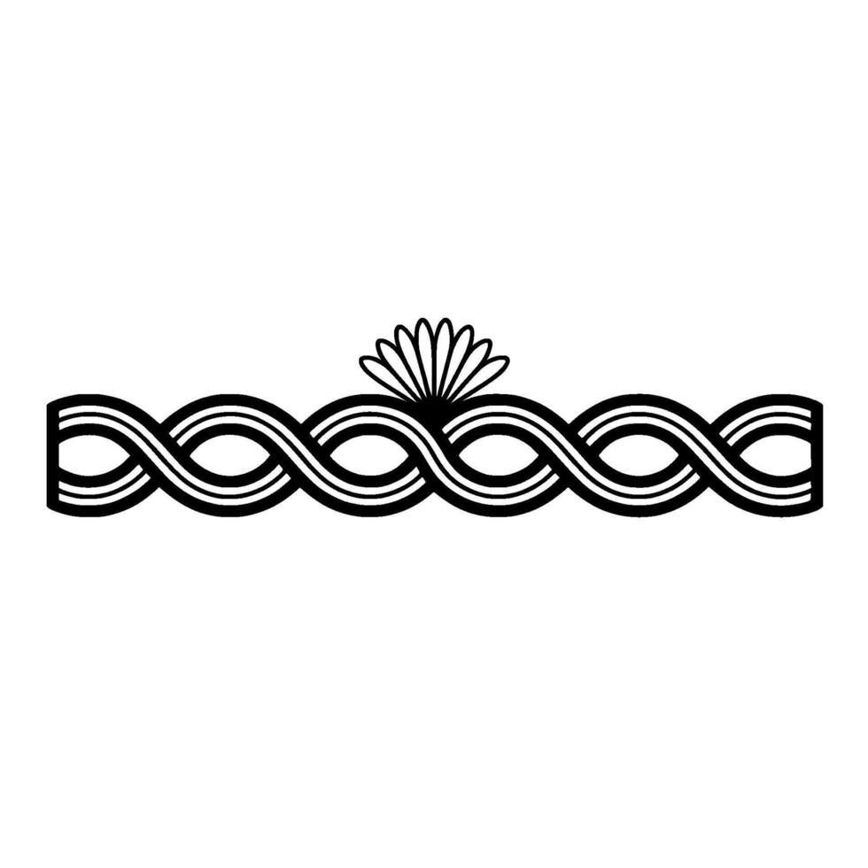Intricate Celtic Knot Border, Floral Accent vector