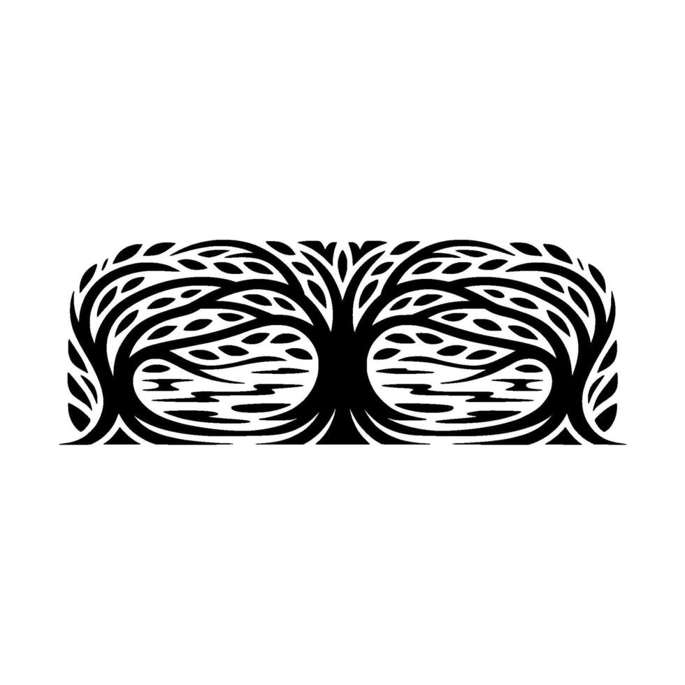 Intricate Tree Silhouette, Symbolic Growth, Minimalist vector