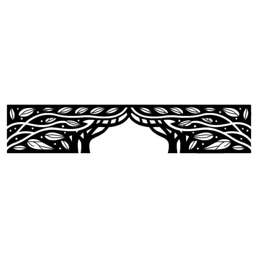 Stylized Tree Archway, Minimalist Woodland vector