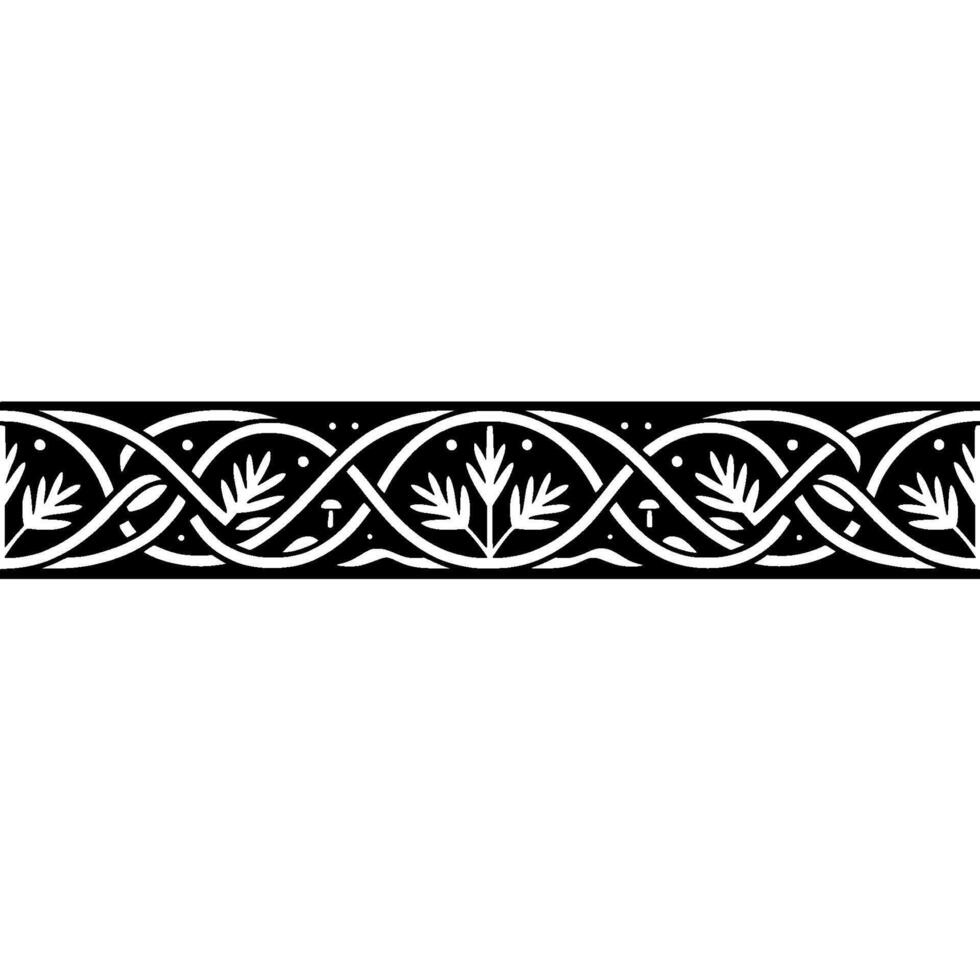Intricate Celtic Border, Vintage Style, Ornamental vector