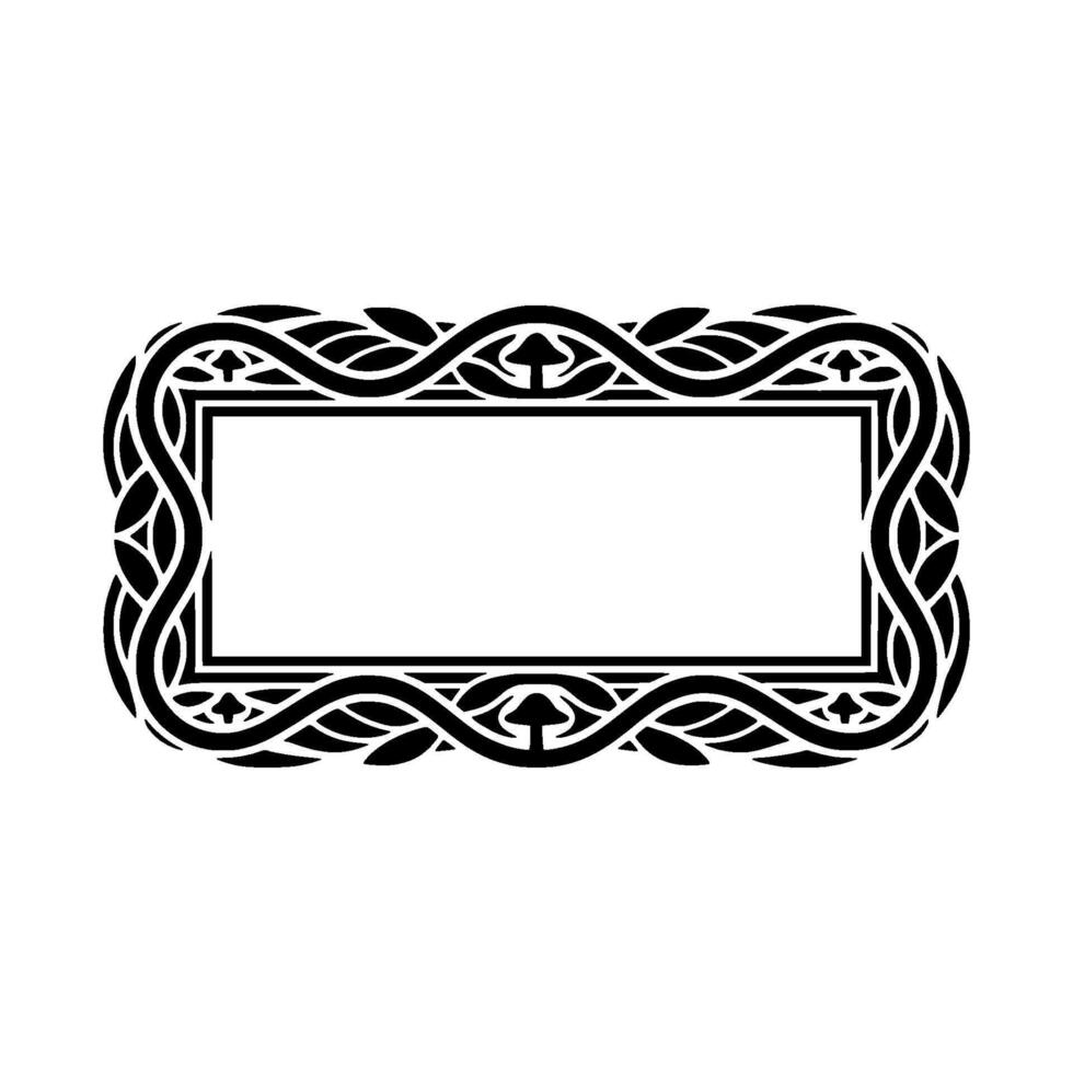 Intricate Celtic Frame, Vintage, Elegant Border, Ornamental vector