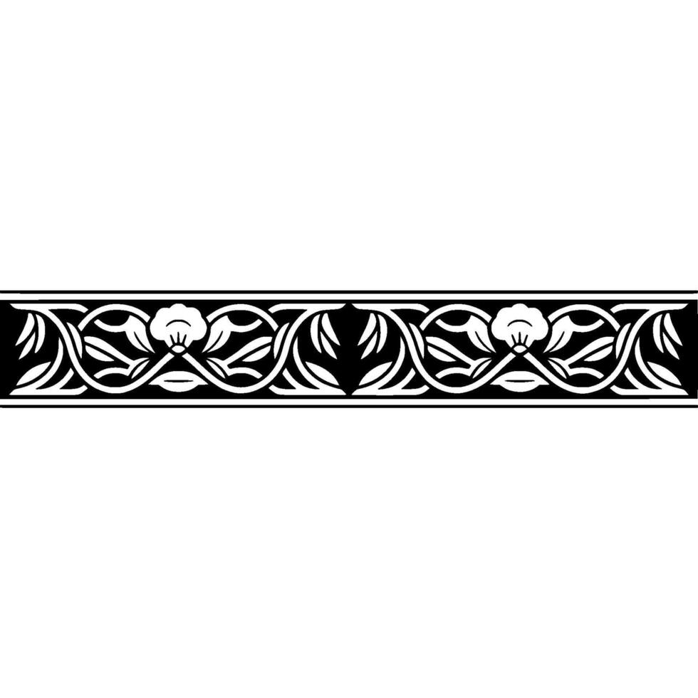 Intricate Celtic Border, Vintage Floral - Ornamental vector