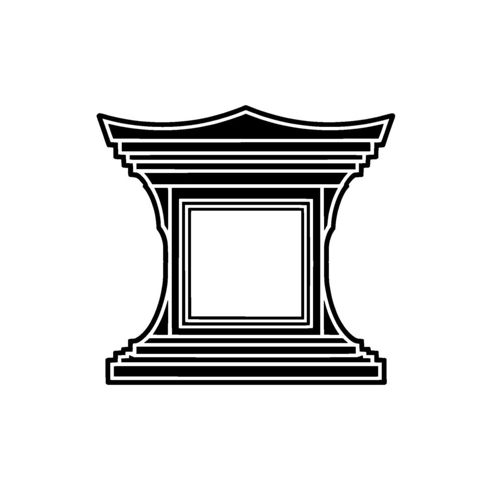 Geometric Monument, Minimalist Emblem, Ancient Echoes vector