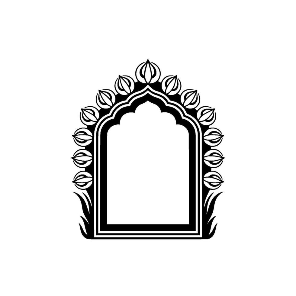 Intricate Archway, Islamic Ornamentation, Minimalist, Ornament vector