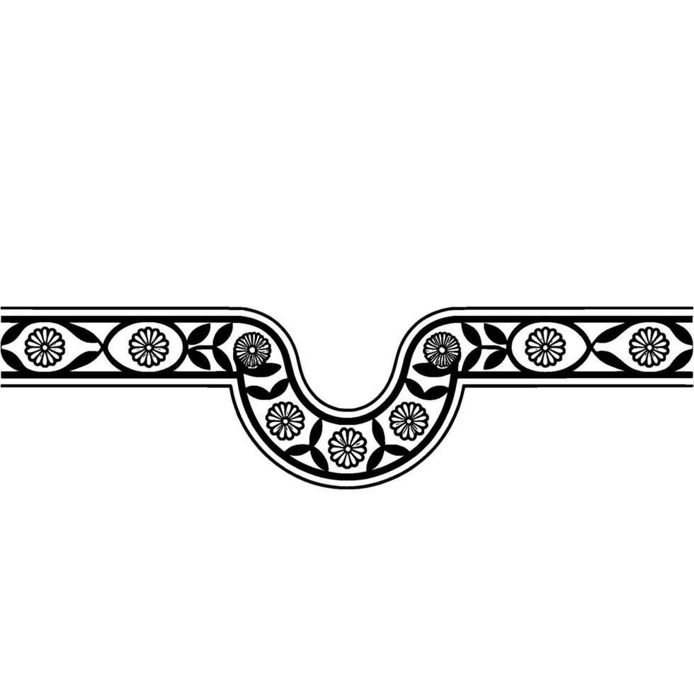 Elegant Floral Border, Vintage, Decorative Element - Vintagestyle vector