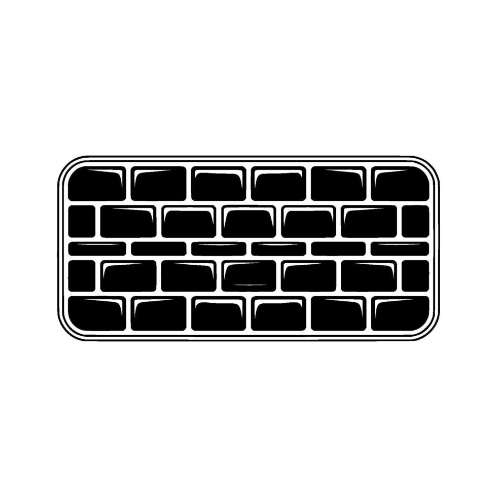 Minimalist Keyboard Brick, Geometric vector
