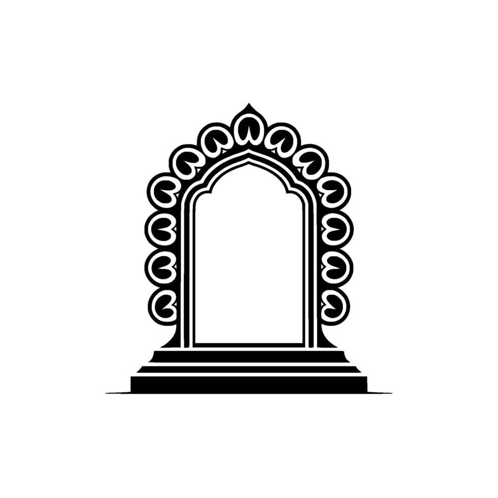 Intricate Archway, Minimalist, Symbolic Gateway vector