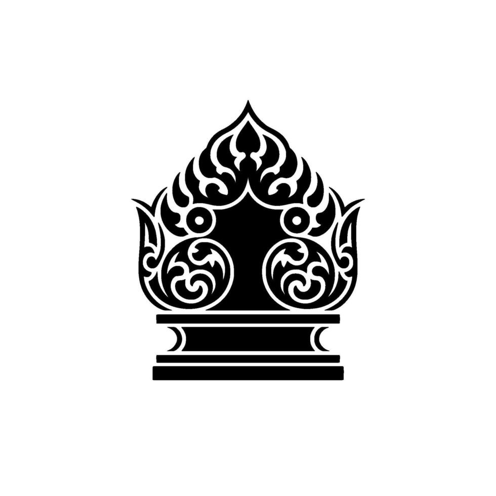 Intricate Crown Emblem, Royal Symbol, Ornamental vector