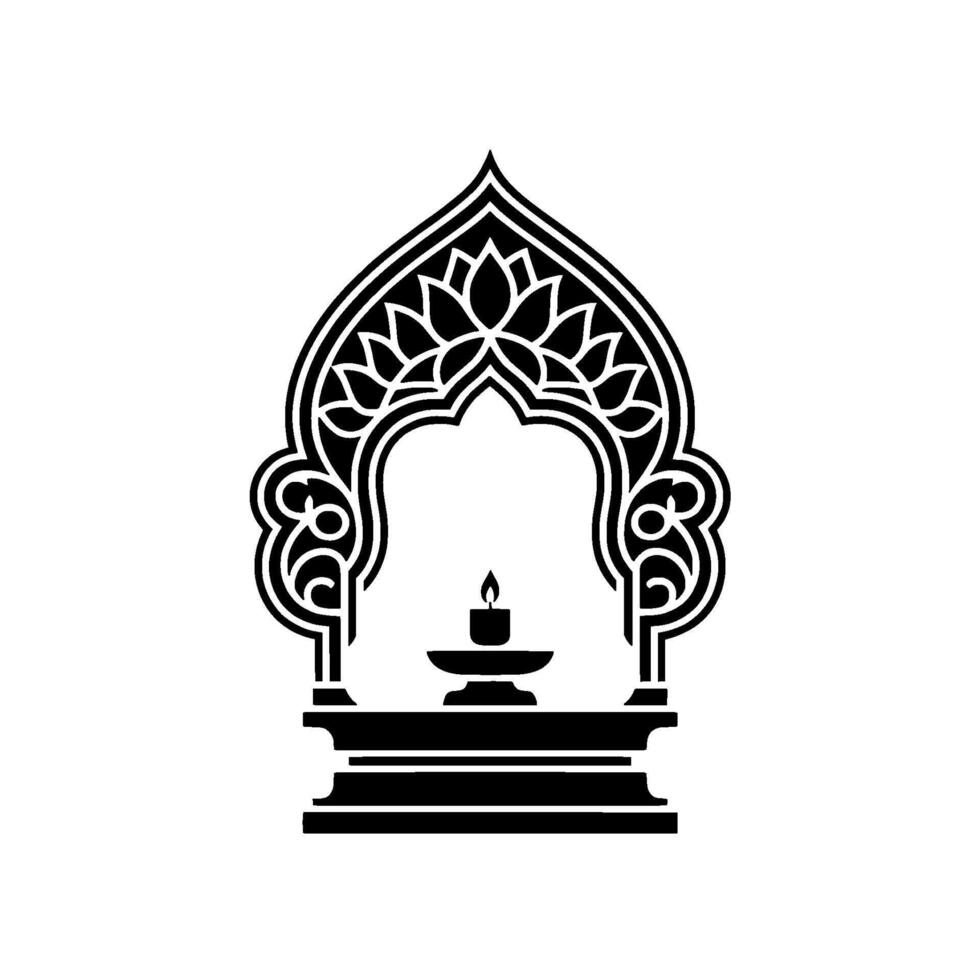 Intricate Archway, Sacred Light, Eastern Symbolism vector