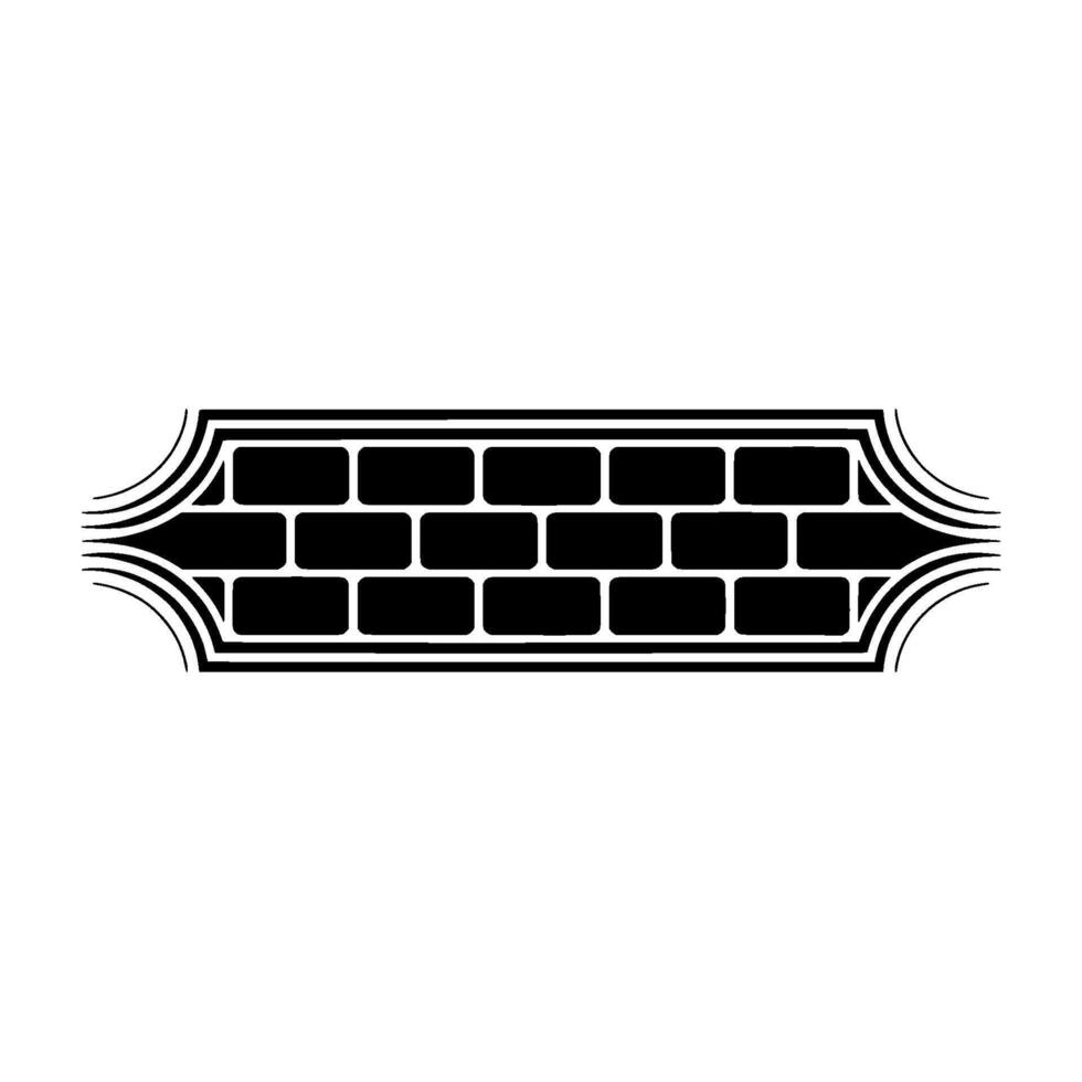 Art Deco Brickwork Border, Geometric vector