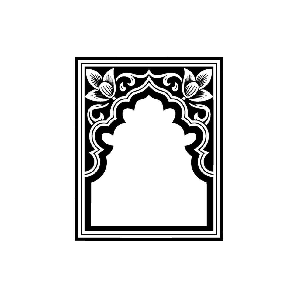 Intricate Archway, Decorative Frame, Vintage vector