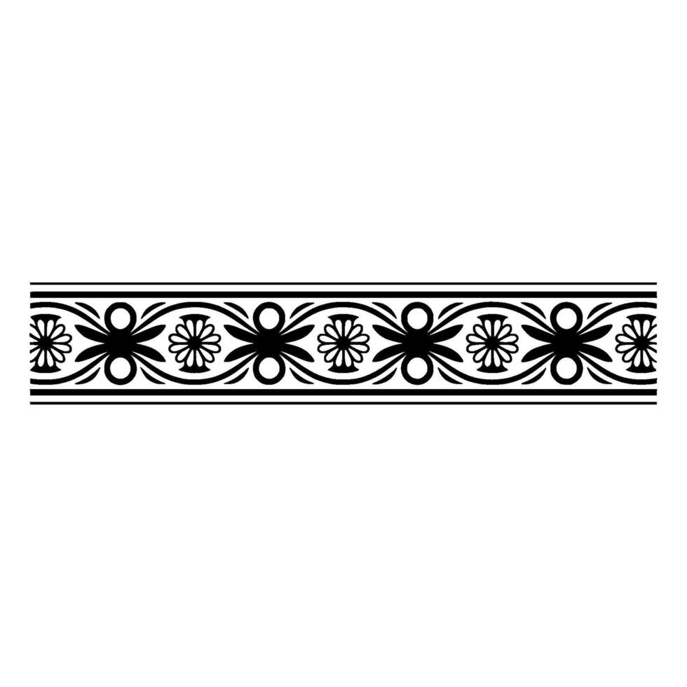 Elegant Ornamental Border, Vintage, Minimalist Pattern vector