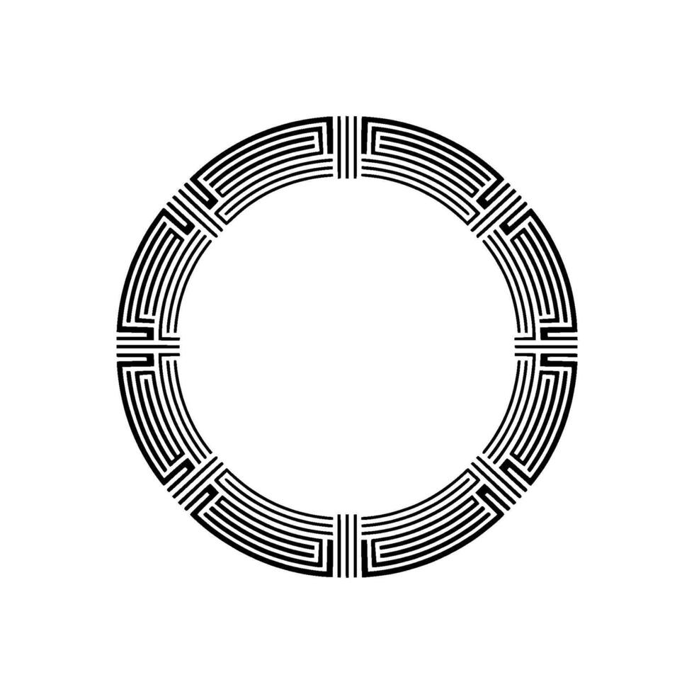Geometric Circle Border, Minimalist, Abstract Pattern vector