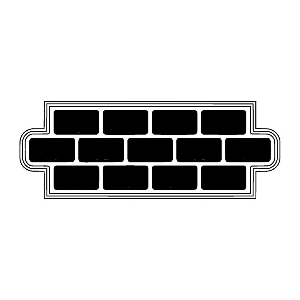 Geometric Brick Wall, Minimalist, Modern vector