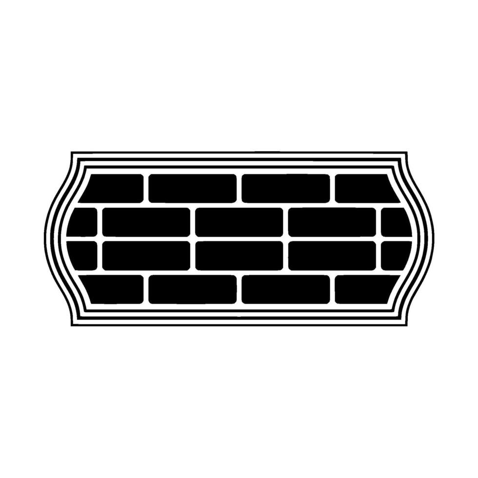 Minimalist Brick Pattern, Geometric, Modern Emblem vector