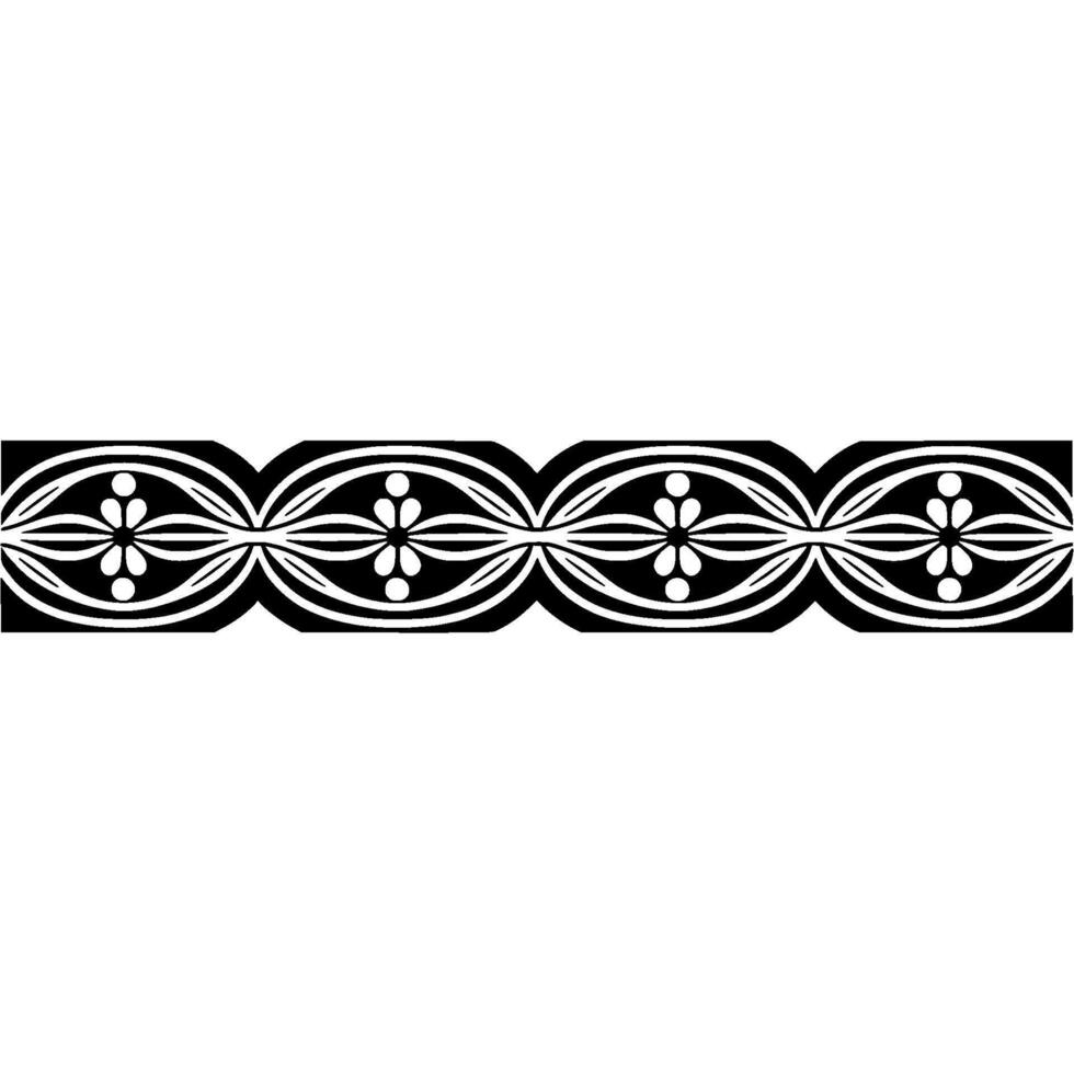 Elegant Art Nouveau Border, Vintage Decorative Element vector