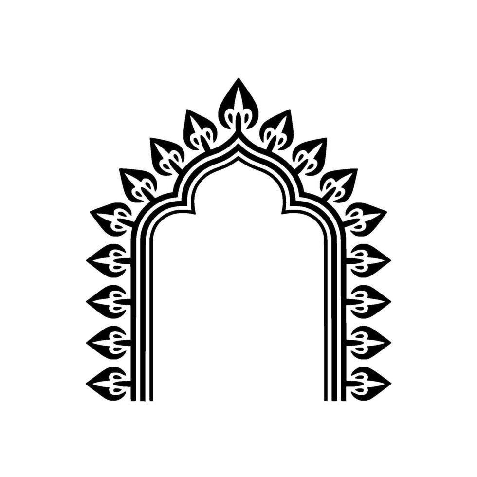 Intricate Islamic Arch, Geometric Ornamentation vector