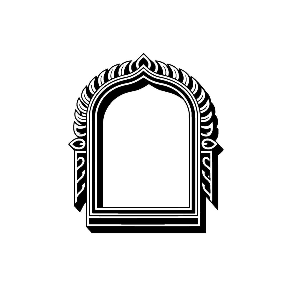 Intricate Archway, Geometric Ornamentation, Vintage vector